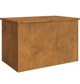 VidaXL Buitenopslagdoos Roestig 80 x 50,5 x 50 cm Staal