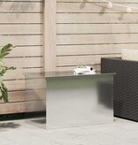 VidaXL Buitenopslagdoos Zilver 80 x 50,5 x 50 cm Staal