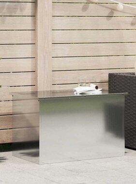 VidaXL Buitenopslagdoos Zilver 80 x 50,5 x 50 cm Staal