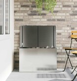 VidaXL Buitenopslagdoos Zilver 80 x 50,5 x 50 cm Staal