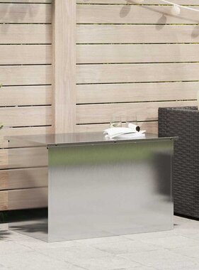 VidaXL Buitenopslagdoos Zilver 80 x 50,5 x 50 cm Staal