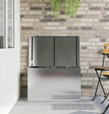 VidaXL Buitenopslagdoos Zilver 80 x 50,5 x 50 cm Staal
