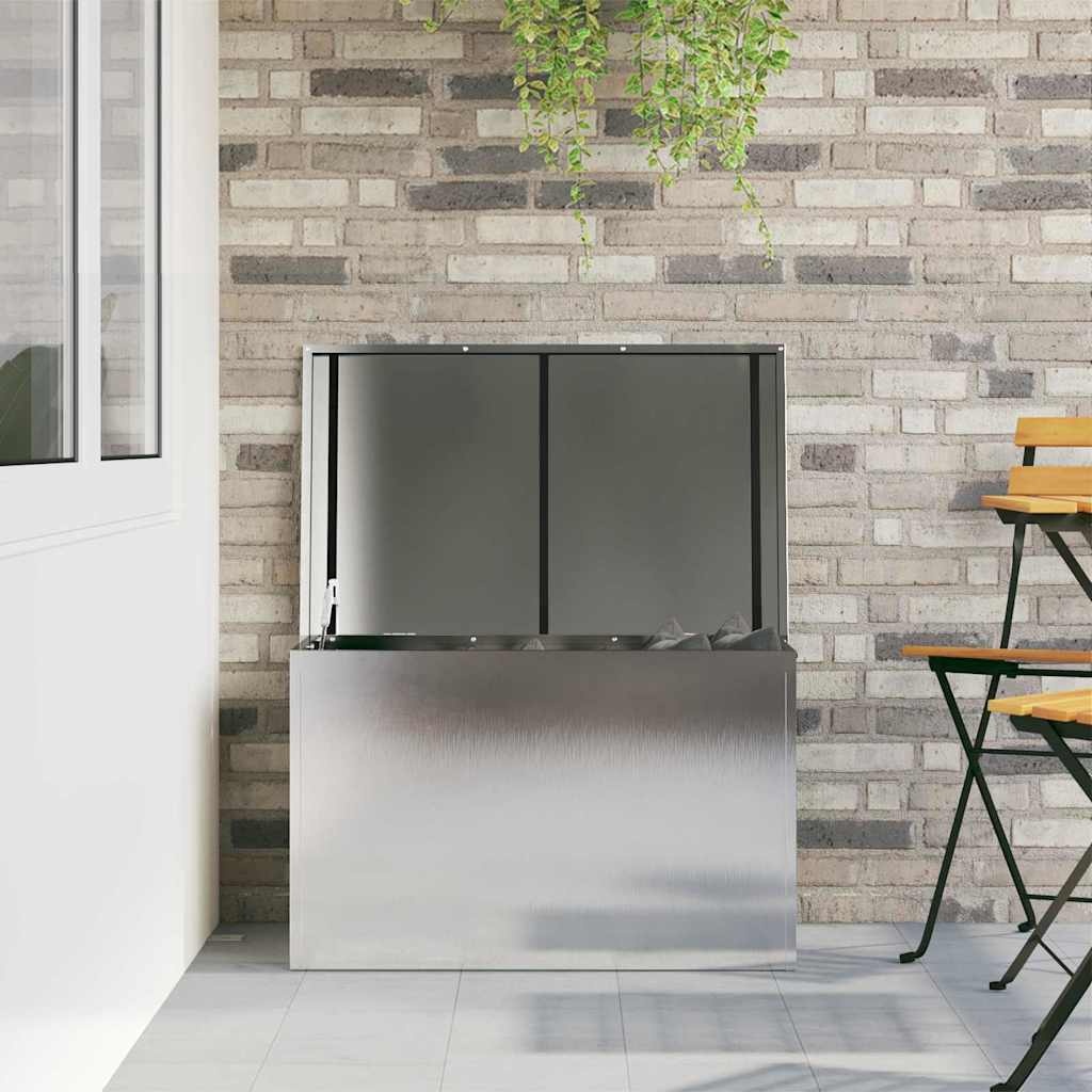 VidaXL Buitenopslagdoos Zilver 80 x 50,5 x 50 cm Staal