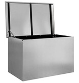 VidaXL Buitenopslagdoos Zilver 80 x 50,5 x 50 cm Staal