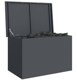 VidaXL Buitenopslagdoos Antraciet 80 x 50,5 x 50 cm Staal