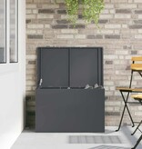 VidaXL Buitenopslagdoos Antraciet 80 x 50,5 x 50 cm Staal