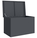 VidaXL Buitenopslagdoos Antraciet 80 x 50,5 x 50 cm Staal