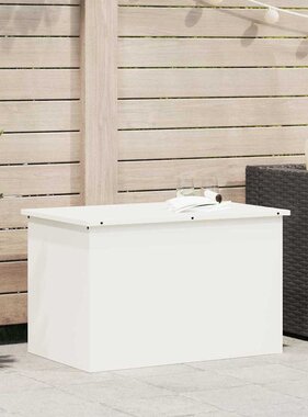 VidaXL Buitenopslagdoos Wit 80 x 50,5 x 50 cm Staal