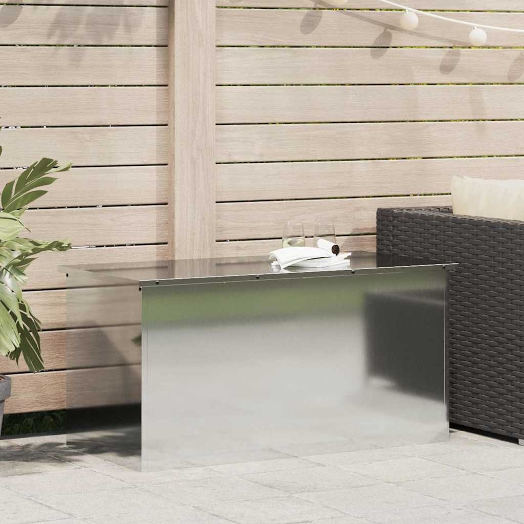 VidaXL Buitenopslagdoos Zilver 100 x 50,5 x 50 cm Staal