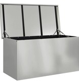VidaXL Buitenopslagdoos Zilver 100 x 50,5 x 50 cm Staal