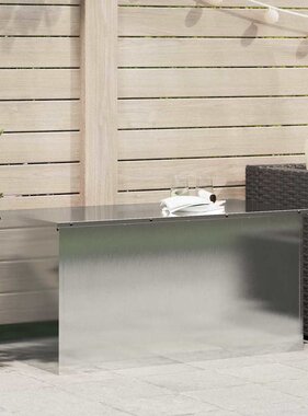 VidaXL Buitenopslagdoos Zilver 100 x 50,5 x 50 cm Staal