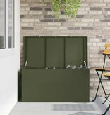 VidaXL Buitenopslagdoos Olijf Groen 100 x 50,5 x 50 cm Staal