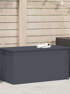 VidaXL Buitenopslagdoos Antraciet 100 x 50,5 x 50 cm Staal