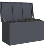 VidaXL Buitenopslagdoos Antraciet 100 x 50,5 x 50 cm Staal