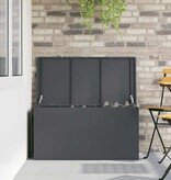 VidaXL Buitenopslagdoos Antraciet 100 x 50,5 x 50 cm Staal