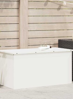 VidaXL Buitenopslagdoos Wit 100 x 50,5 x 50 cm Staal