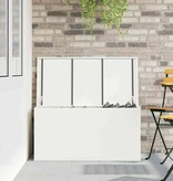 VidaXL Buitenopslagdoos Wit 100 x 50,5 x 50 cm Staal