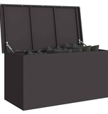VidaXL Buitenopslagdoos Zwart 100 x 50,5 x 50 cm Staal