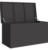 VidaXL Buitenopslagdoos Zwart 100 x 50,5 x 50 cm Staal