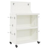 VidaXL Gereedschapswagen Wit 65 x 35 x 111 cm Koudgewalst staal