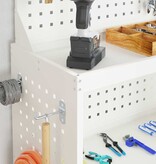 VidaXL Gereedschapswagen Wit 65 x 35 x 111 cm Koudgewalst staal