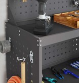 VidaXL Gereedschapswagen Zwart 65 x 35 x 111 cm Koudgewalst staal