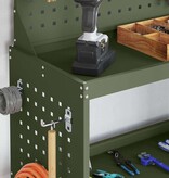 VidaXL Gereedschapswagen Olijfgroen 65 x 35 x 111 cm Koudgewalst staal