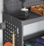 VidaXL Gereedschapswagen Zwart 65 x 35 x 111 cm Koudgewalst staal