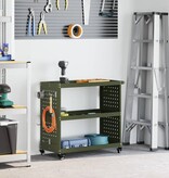 VidaXL Gereedschapswagen Olijfgroen 75 x 35 x 73 cm Koudgewalst staal