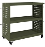 VidaXL Gereedschapswagen Olijfgroen 75 x 35 x 73 cm Koudgewalst staal