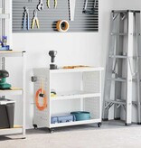 VidaXL Gereedschapswagen Wit 75 x 35 x 73 cm Koudgewalst staal