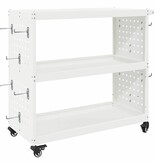 VidaXL Gereedschapswagen Wit 75 x 35 x 73 cm Koudgewalst staal