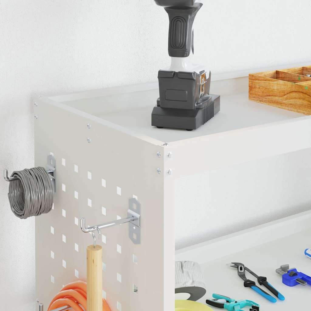 VidaXL Gereedschapswagen Wit 75 x 35 x 73 cm Koudgewalst staal