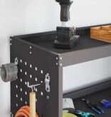 VidaXL Gereedschapswagen Zwart 75 x 35 x 73 cm Koudgewalst staal