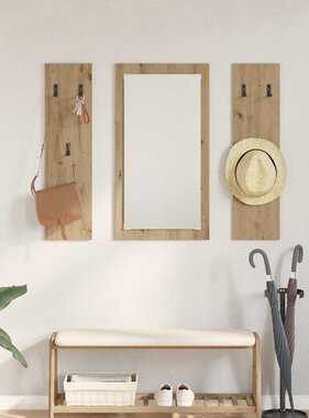 VidaXL Wandgemonteerde kapstok Wandgemonteerd artisanaal eikenkleurig