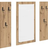 VidaXL Wandgemonteerde kapstok Wandgemonteerd artisanaal eikenkleurig