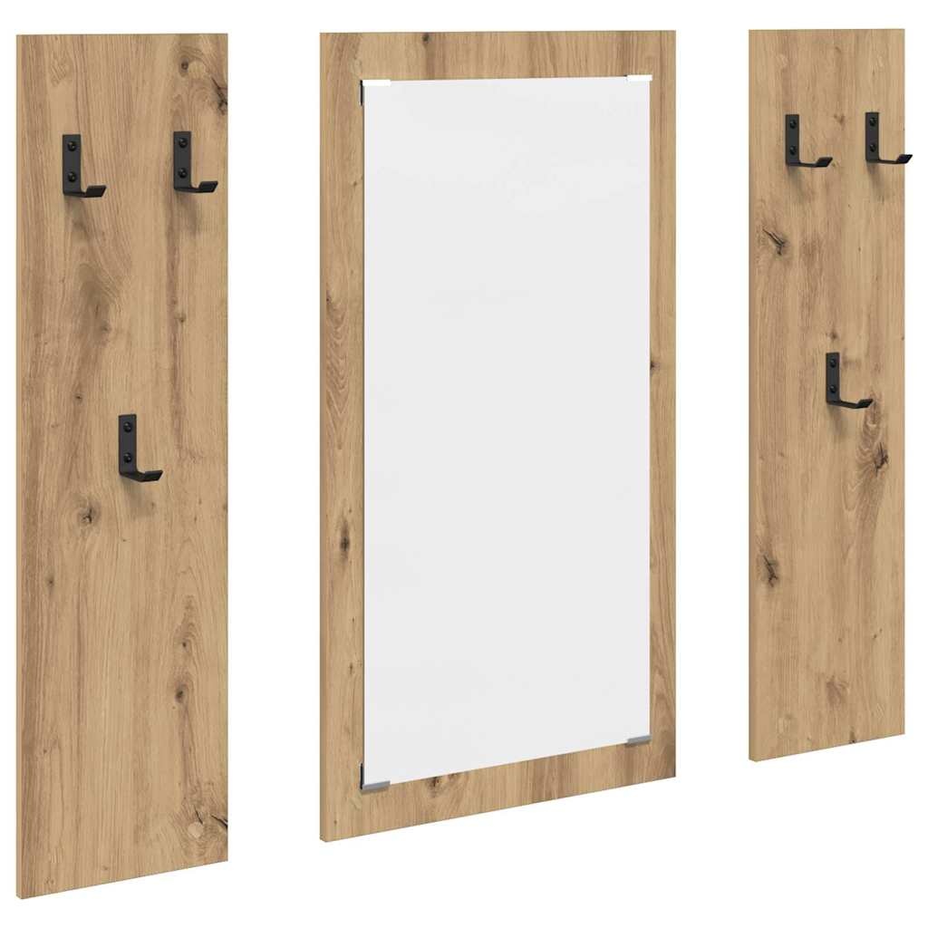 VidaXL Wandgemonteerde kapstok Wandgemonteerd artisanaal eikenkleurig