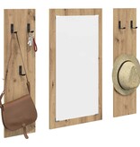 VidaXL Wandgemonteerde kapstok Wandgemonteerd artisanaal eikenkleurig