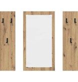 VidaXL Wandgemonteerde kapstok Wandgemonteerd artisanaal eikenkleurig