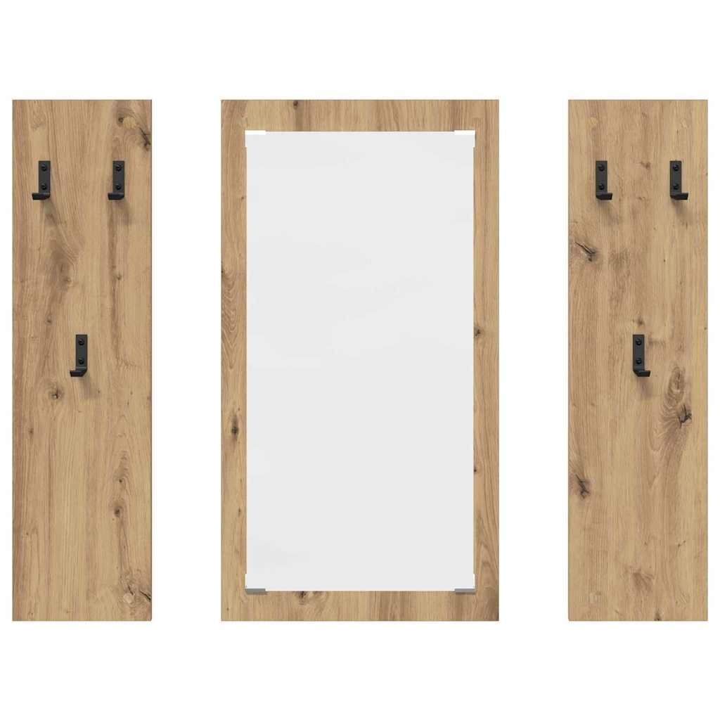 VidaXL Wandgemonteerde kapstok Wandgemonteerd artisanaal eikenkleurig