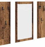 VidaXL Wandgemonteerde kapstok Oud hout 96 x 1.5 x 90 cm Bewerkt hout