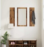 VidaXL Wandgemonteerde kapstok Oud hout 96 x 1.5 x 90 cm Bewerkt hout