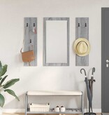 VidaXL Wandgemonteerde kapstok Grijs sonoma 96 x 1.5 x 90 cm