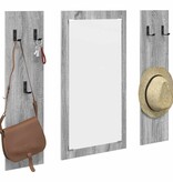 VidaXL Wandgemonteerde kapstok Grijs sonoma 96 x 1.5 x 90 cm