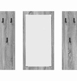 VidaXL Wandgemonteerde kapstok Grijs sonoma 96 x 1.5 x 90 cm