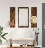 VidaXL Wandgemonteerde kapstok Gerookt eiken 96 x 1.5 x 90 cm