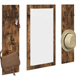 VidaXL Wandgemonteerde kapstok Gerookt eiken 96 x 1.5 x 90 cm