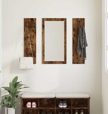 VidaXL Wandgemonteerde kapstok Gerookt eiken 96 x 1.5 x 90 cm