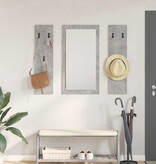 VidaXL Wandgemonteerde kapstok met opslag Betongrijs 96 x 1.5 x 90 cm