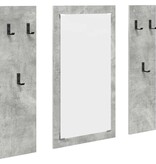 VidaXL Wandgemonteerde kapstok met opslag Betongrijs 96 x 1.5 x 90 cm